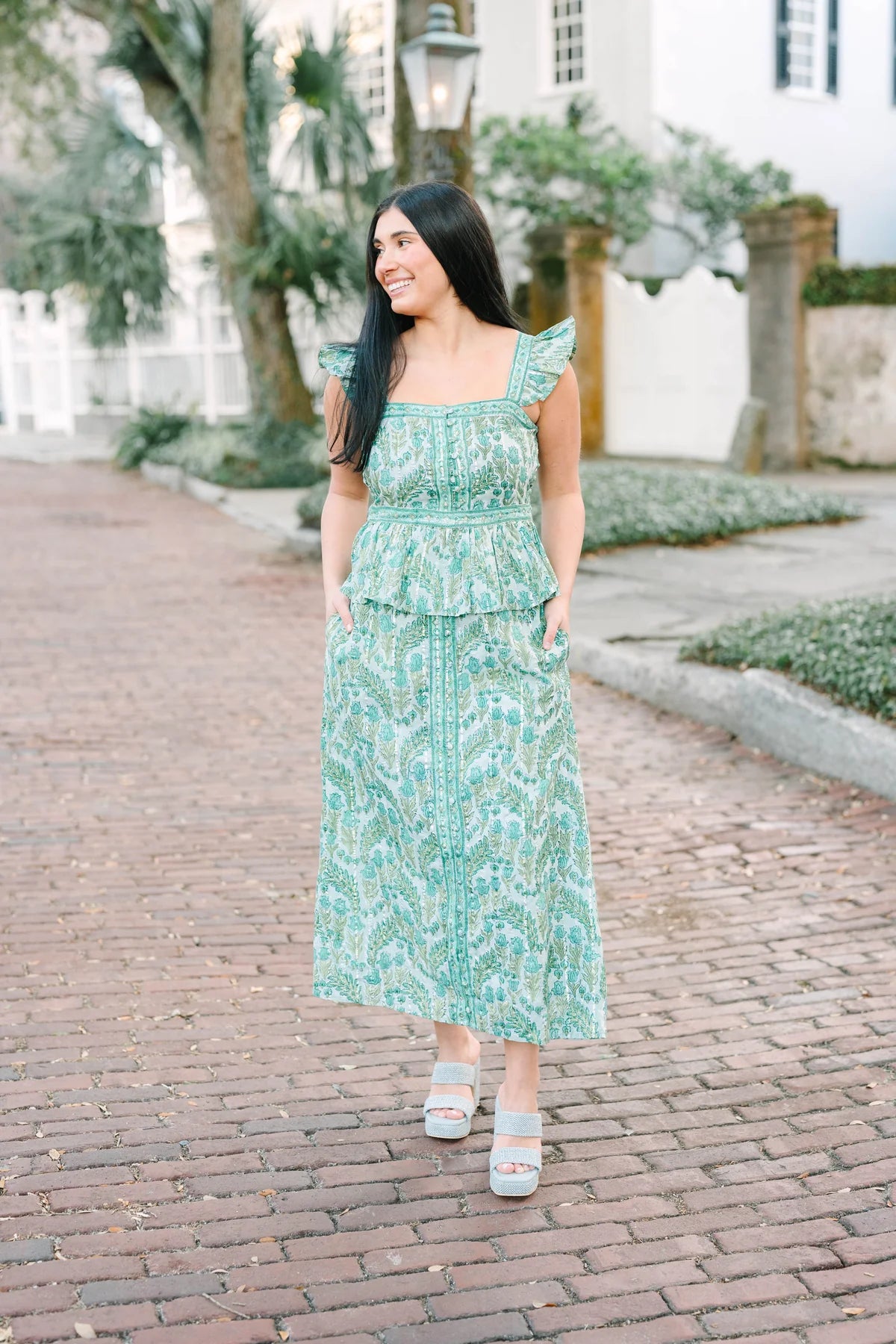 Zola Blouse in Misty Garden