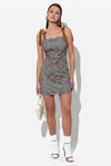 Donna Velvet Tie Lace Mini Dress