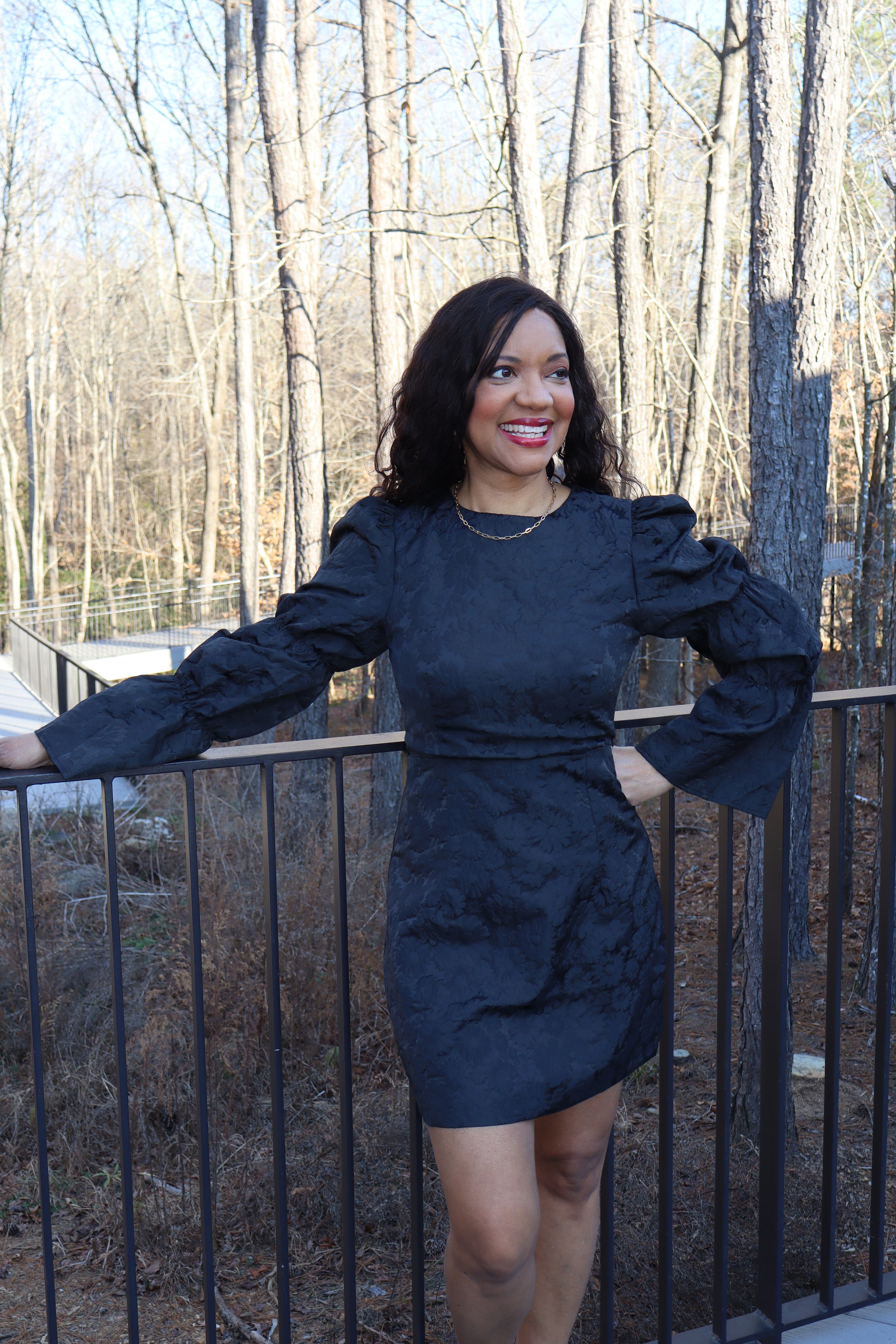 Anika Brocade Mini Dress