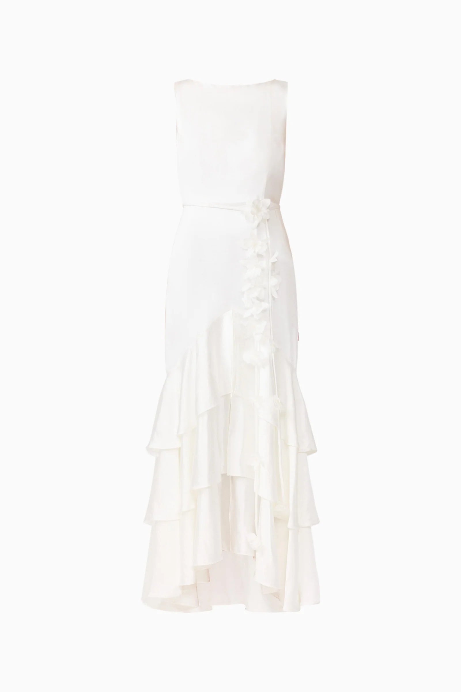 Erielle Floral Tiered Gown | White