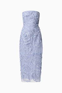 Elisa Column Midi Dress | Steel Blue