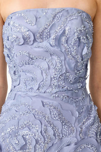 Elisa Column Midi Dress | Steel Blue