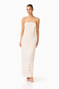 Silvana Column Gown | Cream
