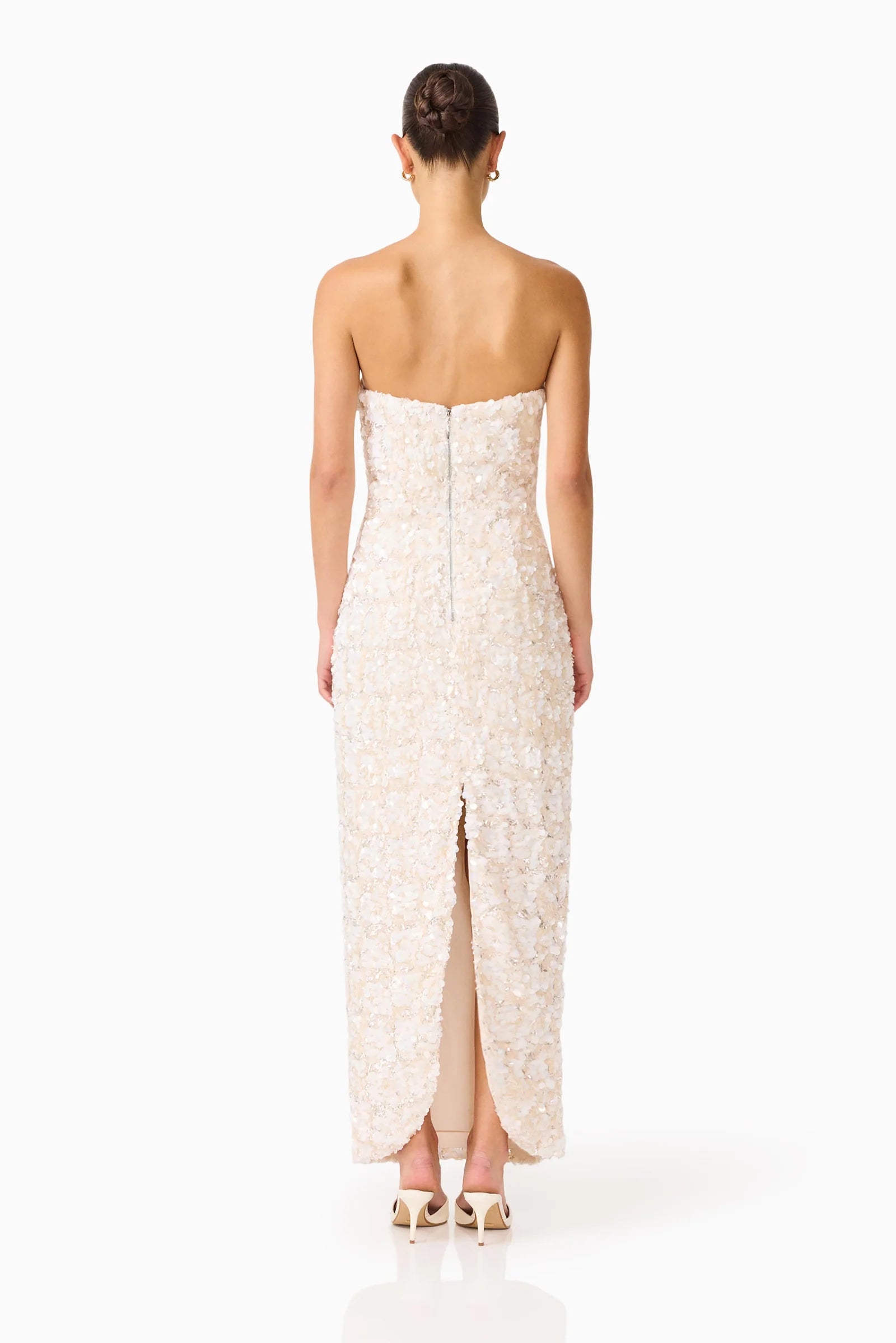 Silvana Column Gown | Cream