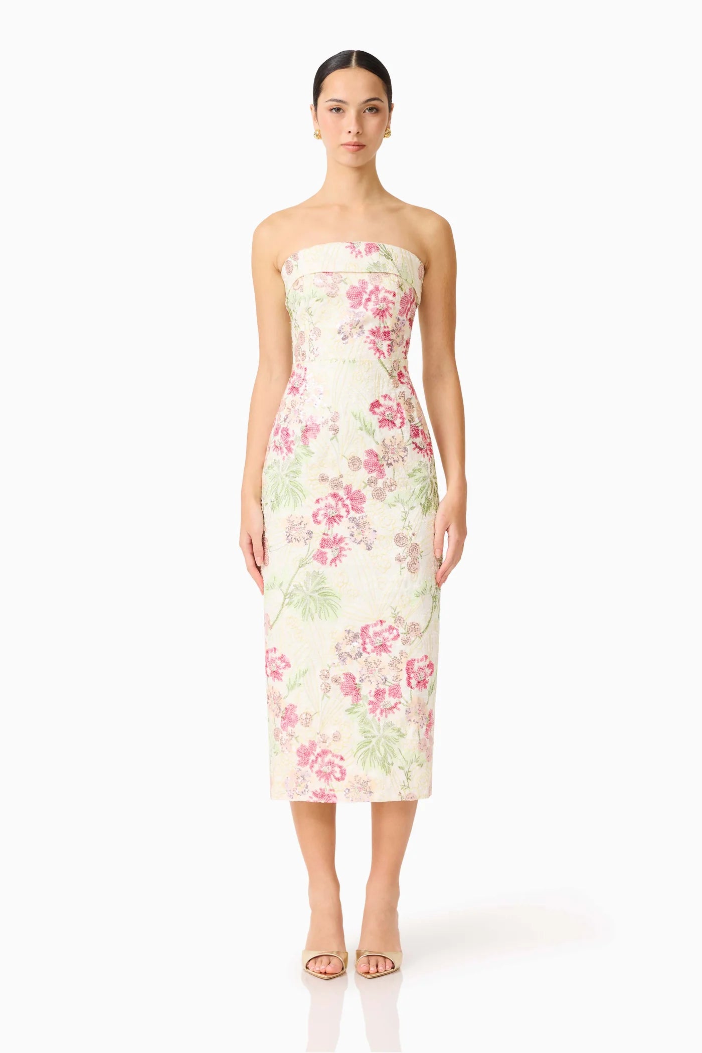 Greta Embroidered Midi Dress