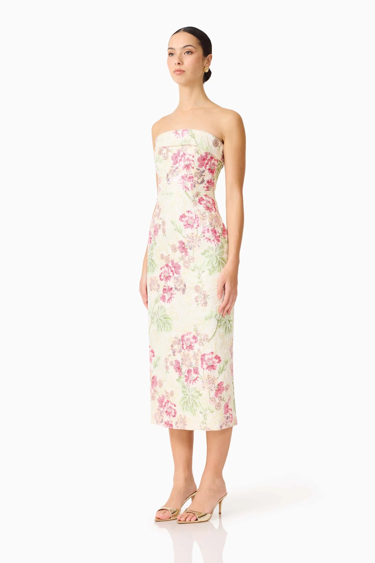 Greta Embroidered Midi Dress