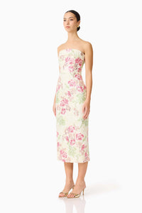 Greta Embroidered Midi Dress