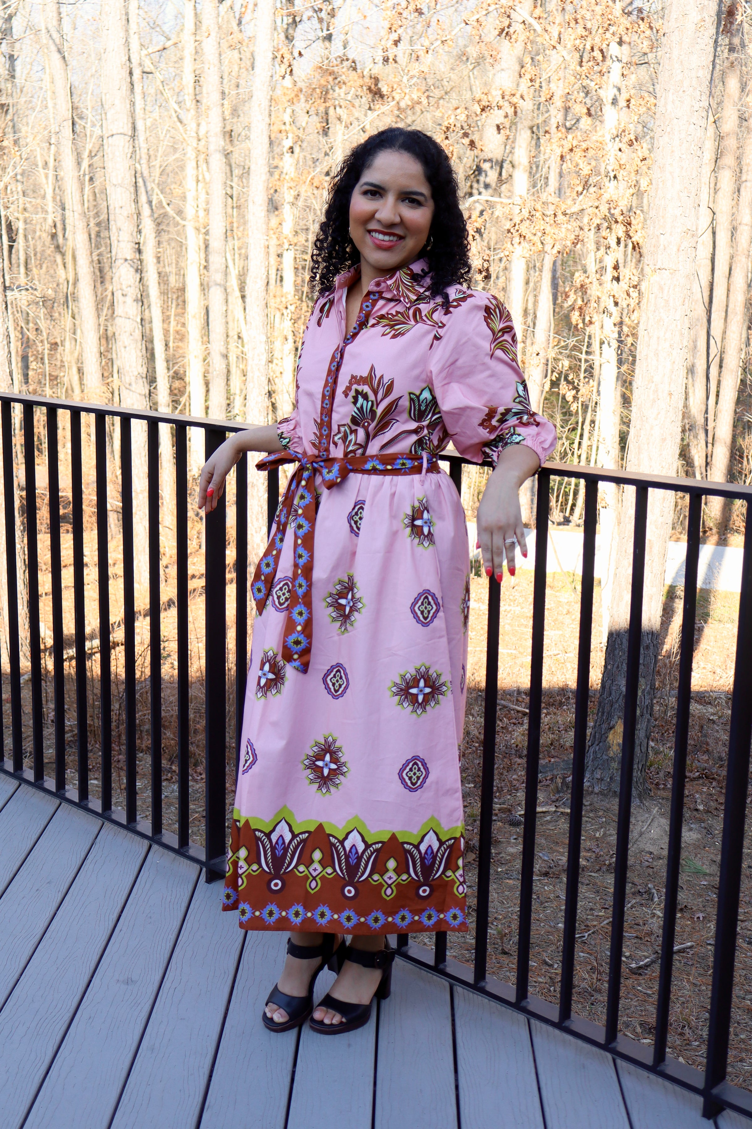Remi Dusty Pink Floral Midi