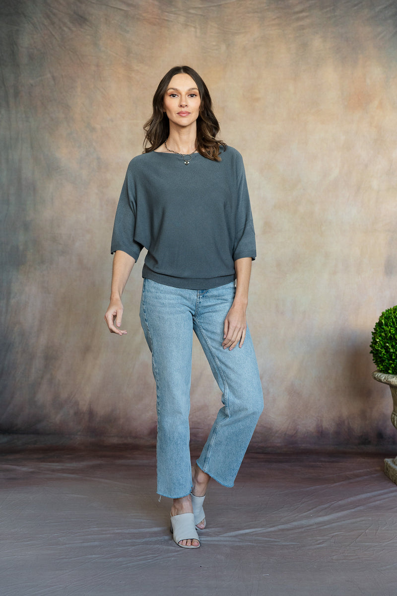 Esma Knit Top - Dark Gray