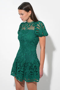Clarisse A-Line Placement Lace Dress