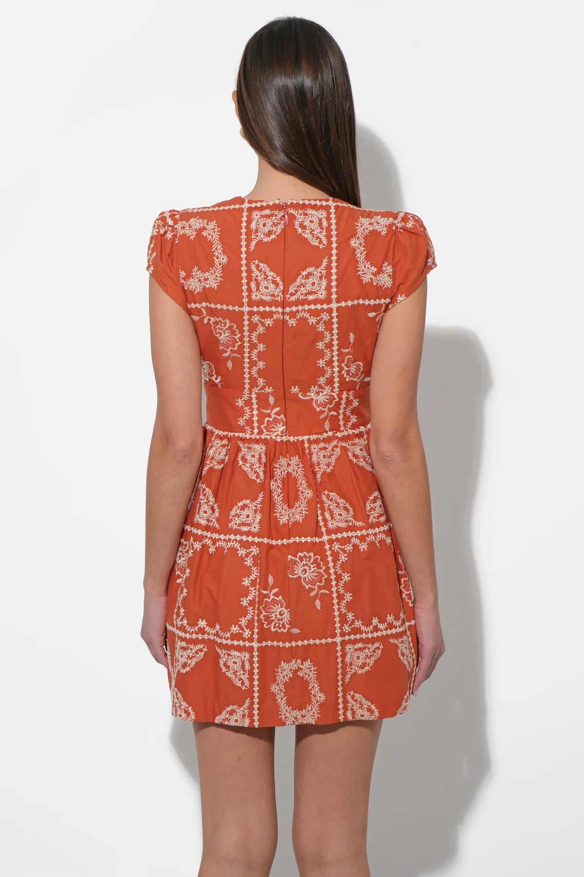 Selina Embroidered Cap Sleeve Dress