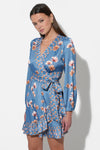 Jody Ruffled Wrap Mini Dress