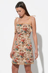Cindy Tapestry Scalloped Mini Dress