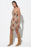 Cindy Tapestry Scalloped Mini Dress