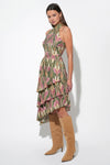 Chriselle Tiered Floral Midi Dress
