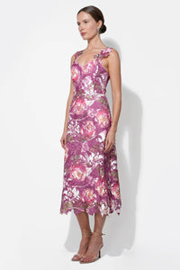 Prudence Floral Lace Midi Dress