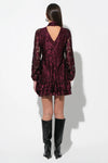 Elinor Velvet Burnout Mockneck Dress