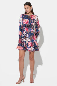 Irisa Gathered Ruffle Dress