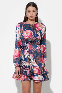 Irisa Gathered Ruffle Dress