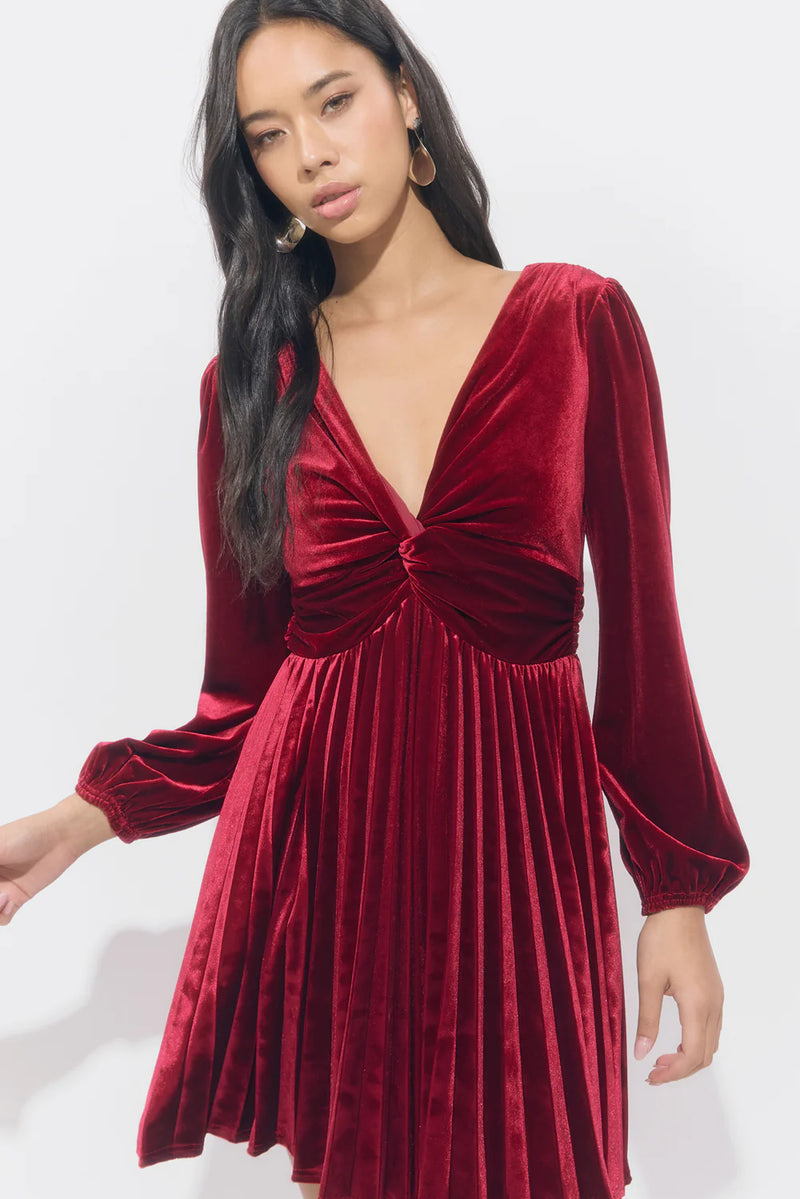 Amaree Pleated Mini Dress