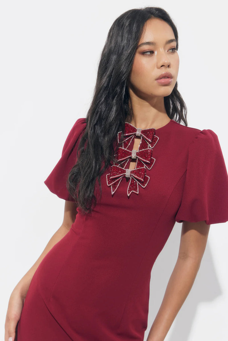 Wren Rhinestone Bow Dress