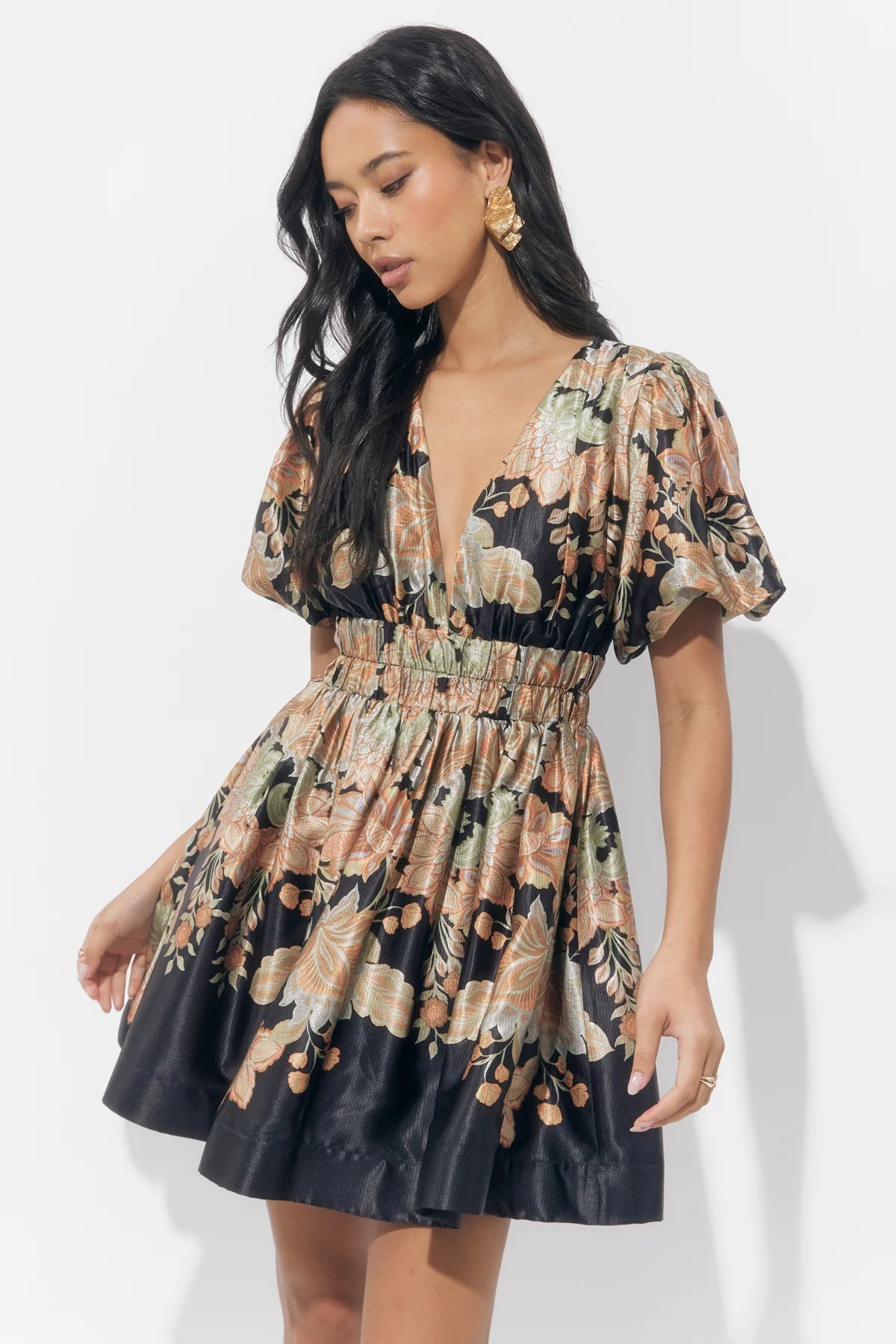 Koi Border Mini Dress