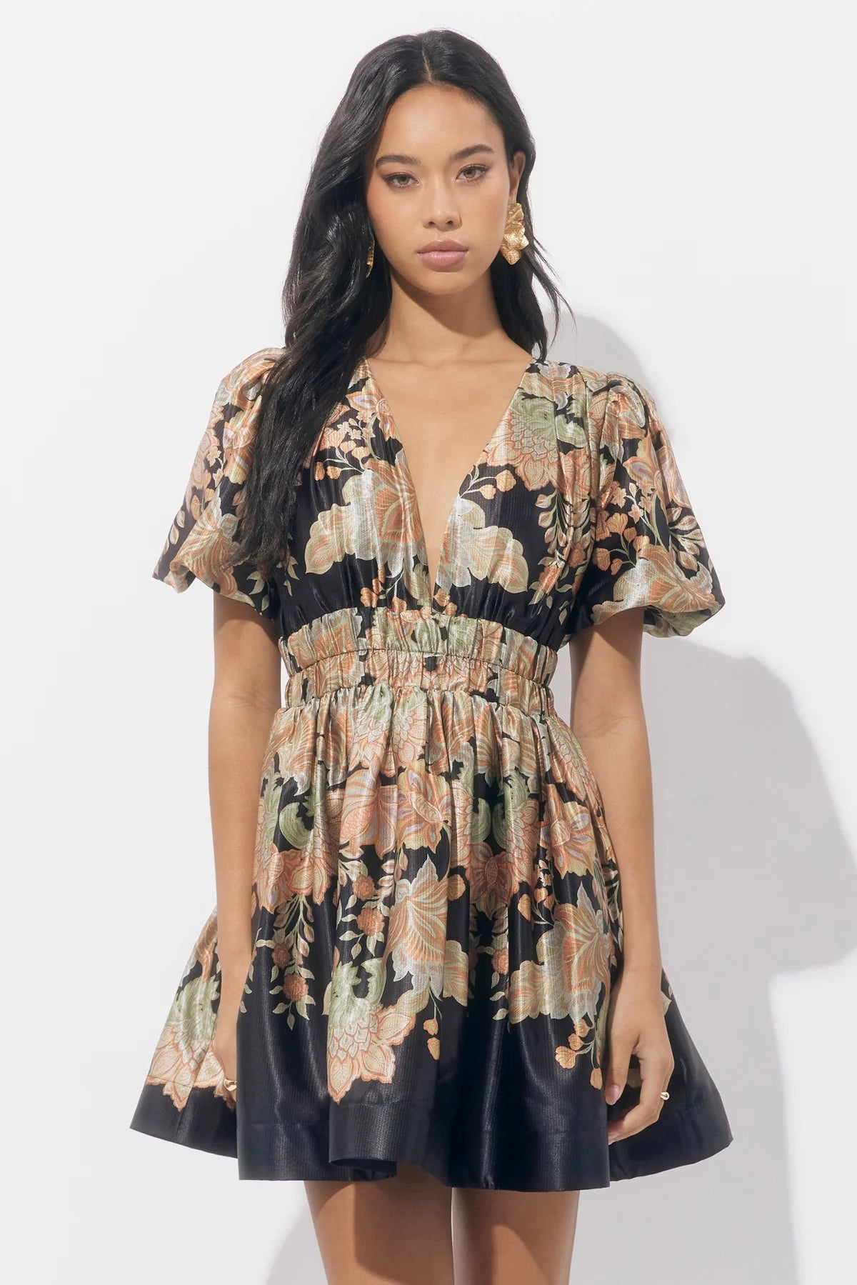 Koi Border Mini Dress