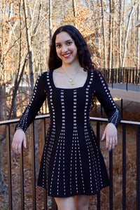 Kira Square Neck Knit Dress