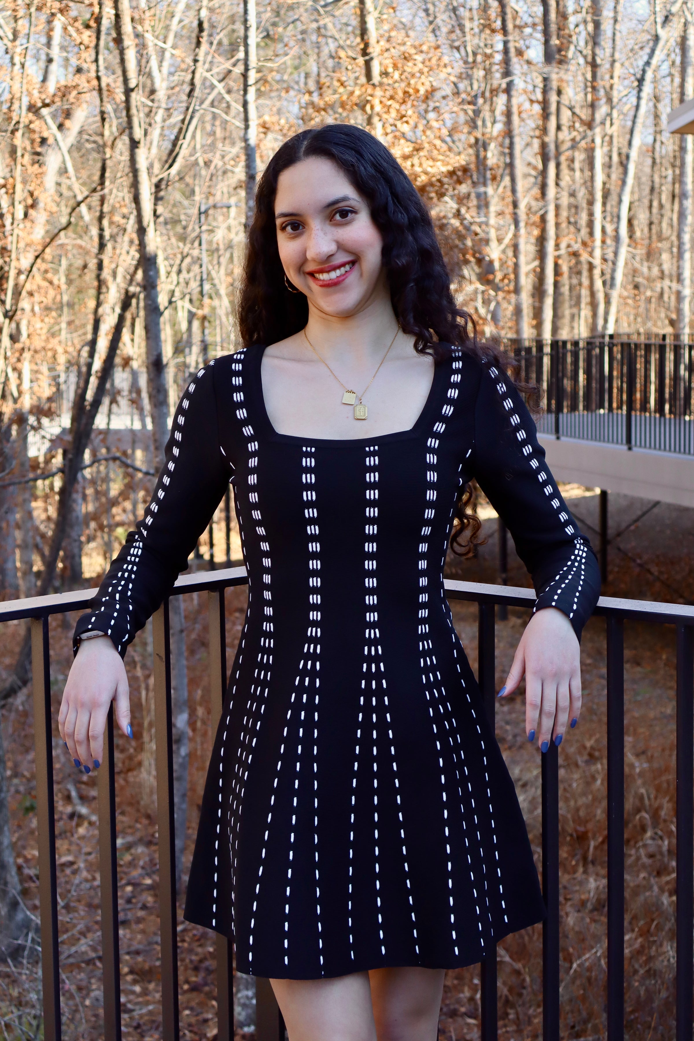 Kira Square Neck Knit Dress