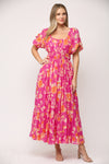 Tropical Punch Midi Dress