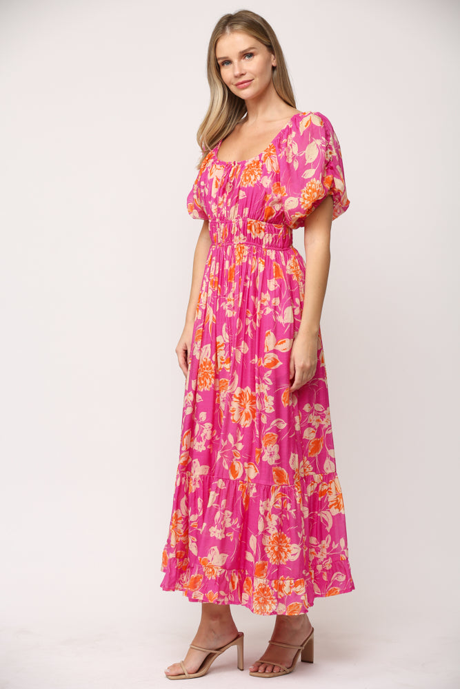 Tropical Punch Midi Dress