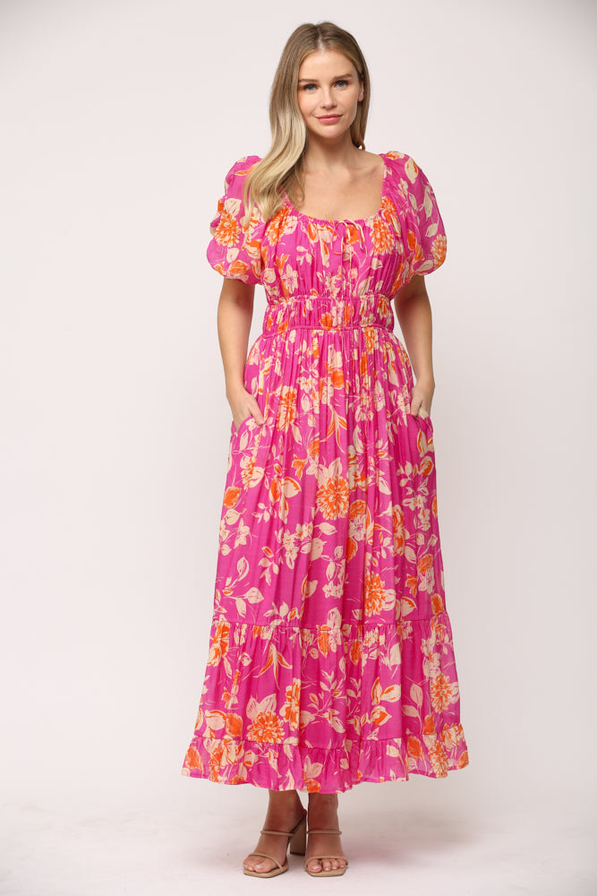 Tropical Punch Midi Dress