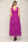 Cascade Ruffle Tulle Dress