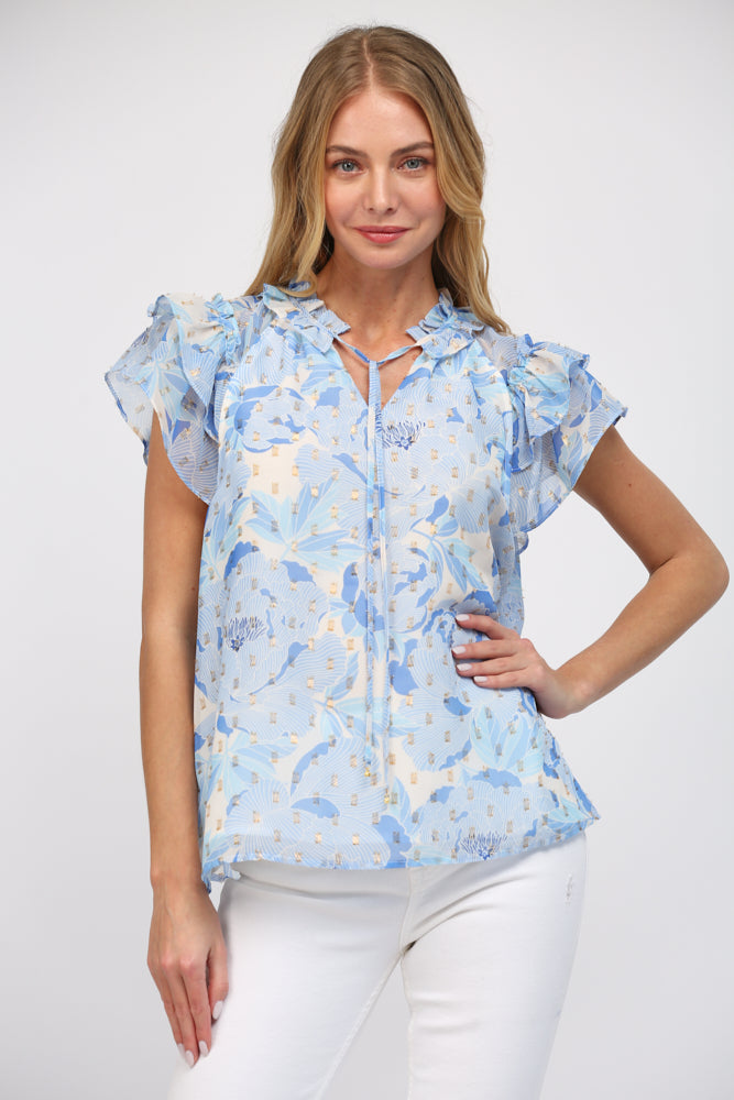 Lurex Chiffon Blouse