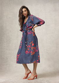 Elina Midi Dress | Navy