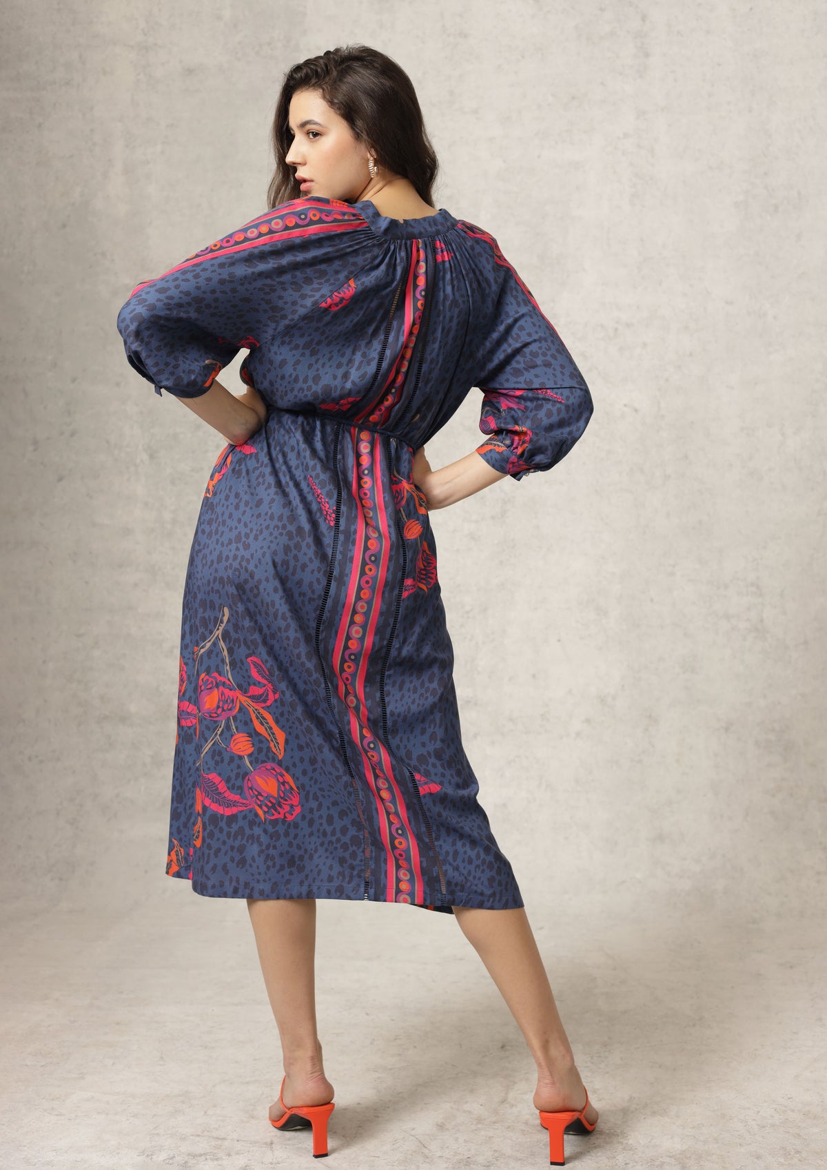 Elina Midi Dress | Navy