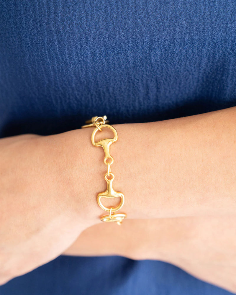 Susan Shaw | Gold Horse Bit Bracelet