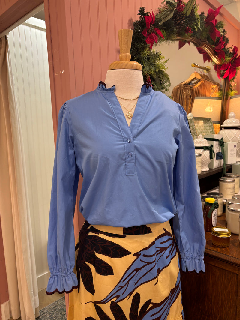 Avery Azure Blouse