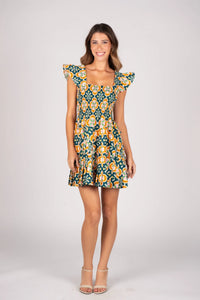 Clementine Tile Mini Dress
