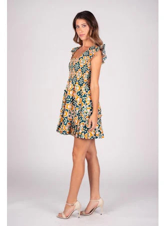 Clementine Tile Mini Dress