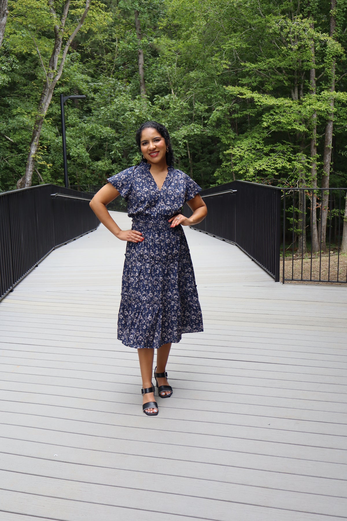 Hailey Navy Floral Dress