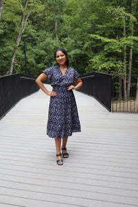 Hailey Navy Floral Dress