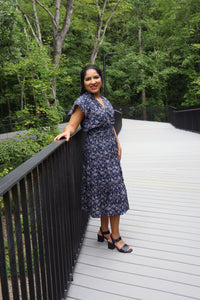 Hailey Navy Floral Dress