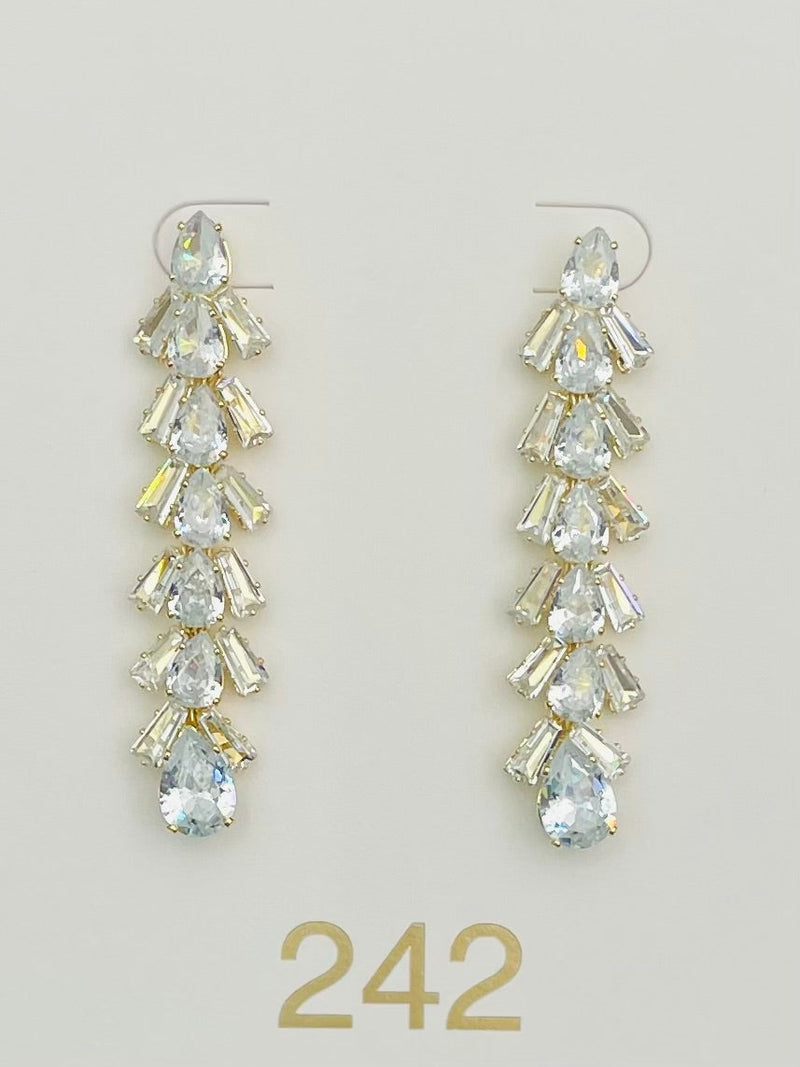 Crystal Waterfall Dangle Earrings