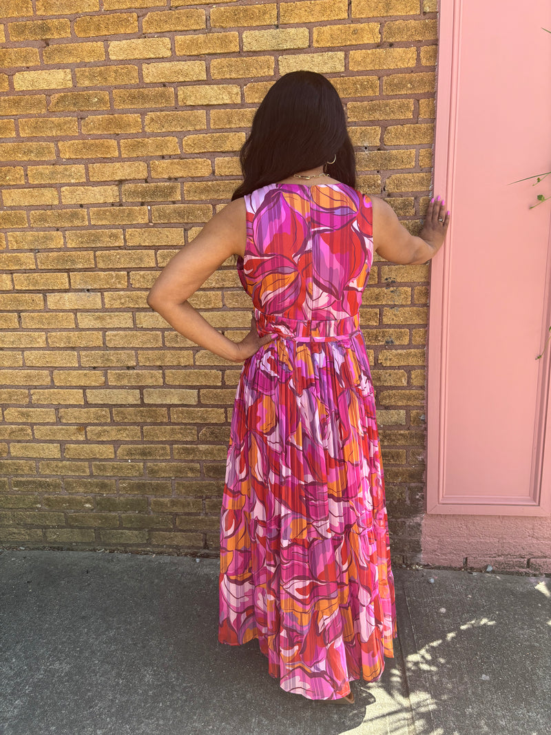 Loris Pleated Maxi Dress