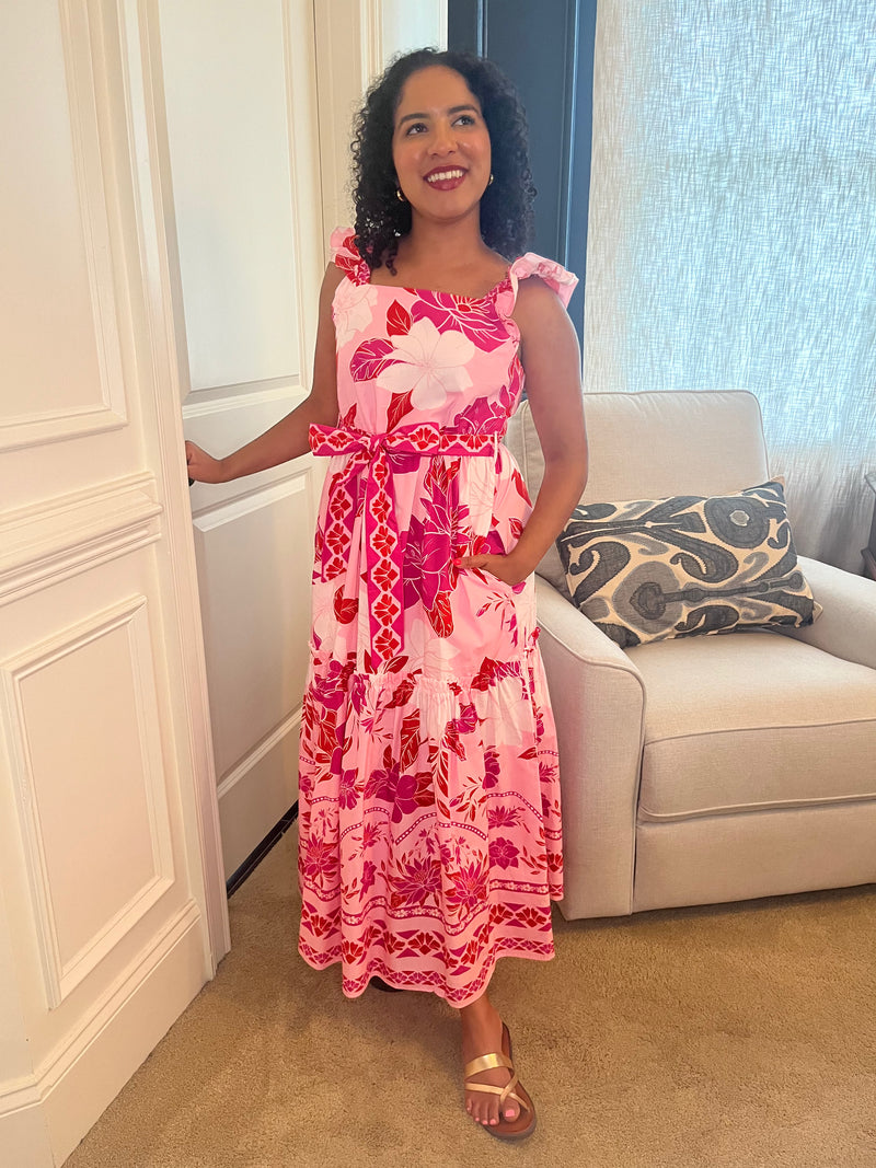 Elsie Neon Florals Dress