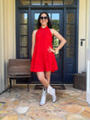 Cherry Tiered Mini Dress