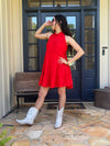 Cherry Tiered Mini Dress
