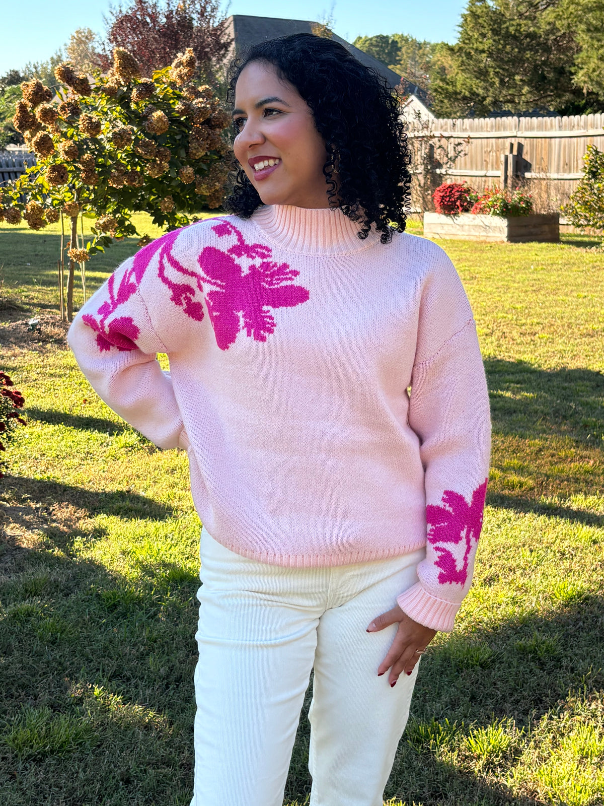 Miranda Pink on Pink Sweater