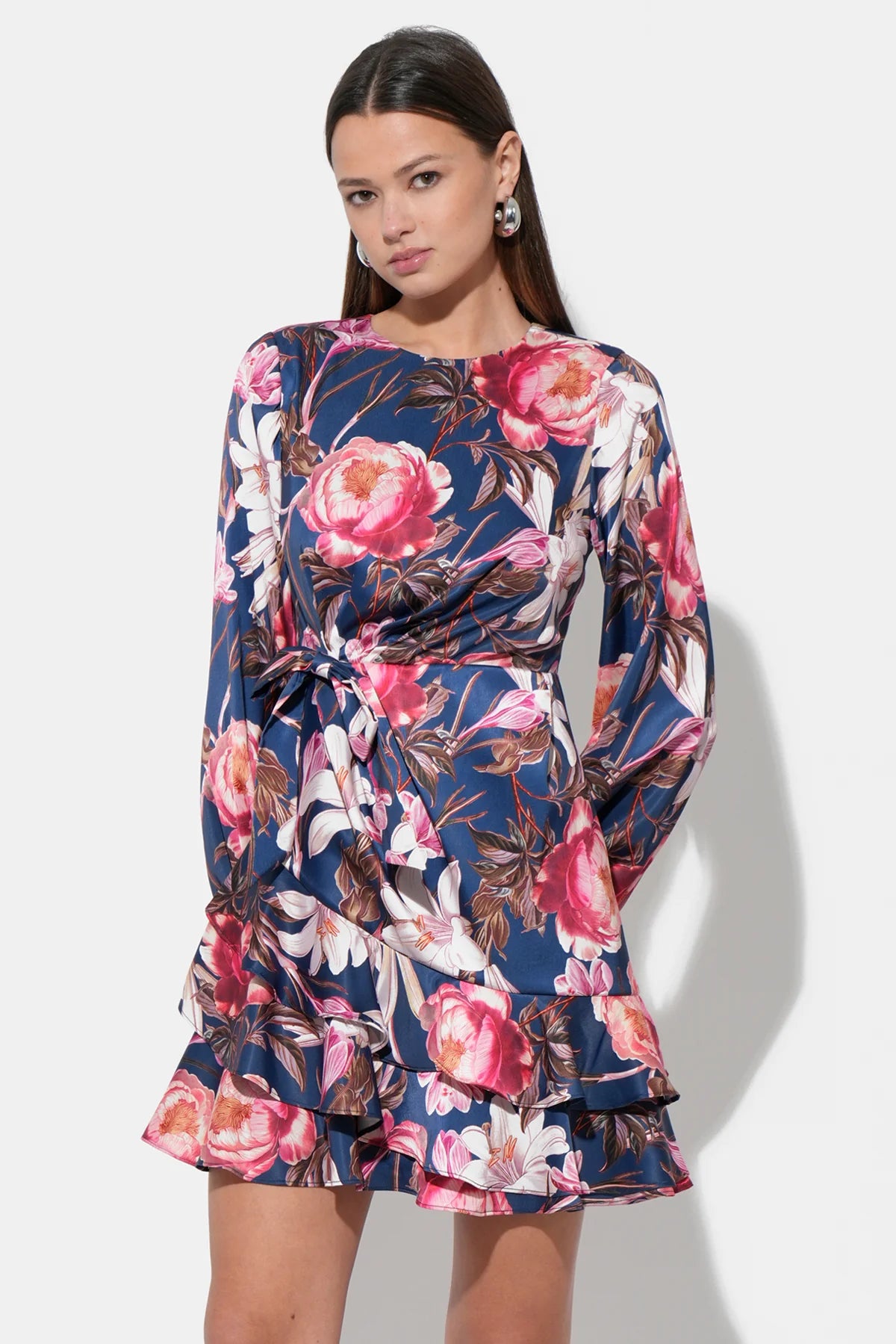 Irisa Gathered Ruffle Dress